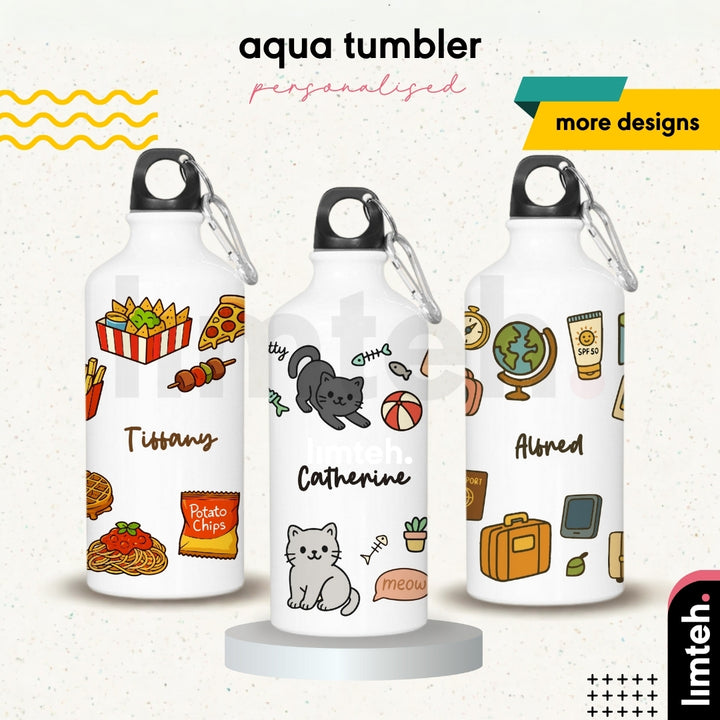 Personalised 500ml Aqua Bottle| Water Bottle | Customised gift | Christmas Gifts | Farewell Gifts