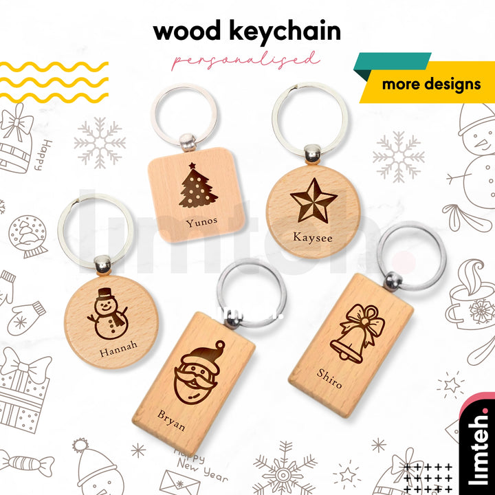 Personalised Wooden Custom Keychain | Custom Name Keychain | Customised Gift | Engraving Gift Keychain  Valentines Gift