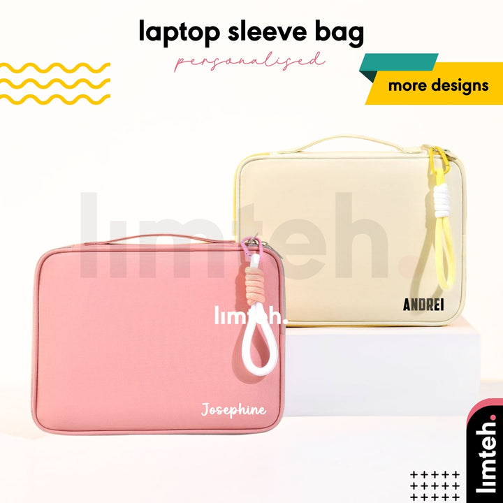 Personalised Macaron Laptop Bag | Waterproof Laptop Sleeve Computer Bag | Christmas Gift | Farewell