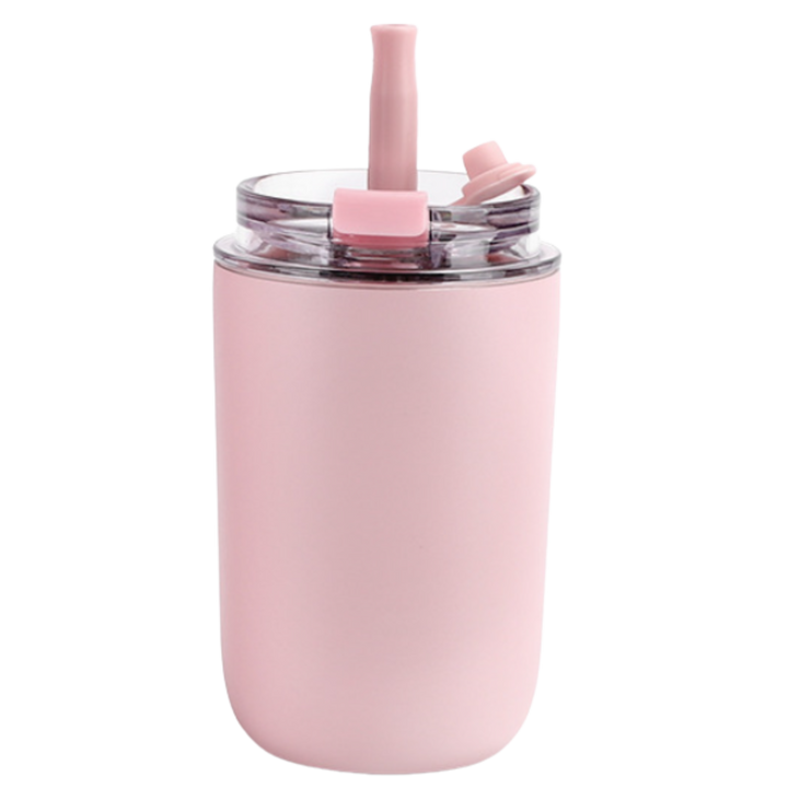 Personalised Engraved Insulated Stainless Steel Coffee Cup With Straw | Farewell Gift | Christmas