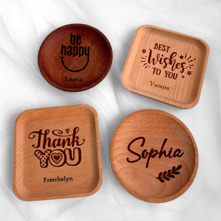 Personalised Wood Coaster Customised Coaster Tray | Farewell Gifts | Christmas Gift Xmas gift