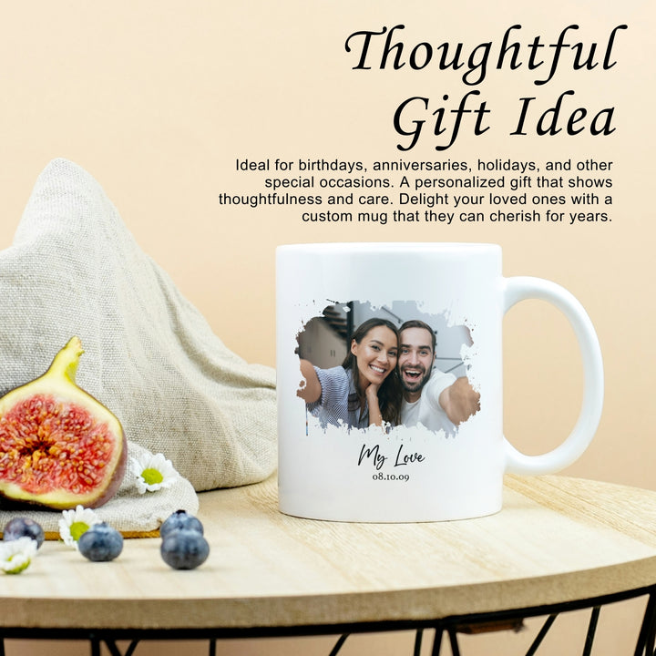 Personalised Ceramic Mug | Photo Mug | Gift With Name Word | Occasions Gift | Couple Gift | Christmas Gift | LIMTEH