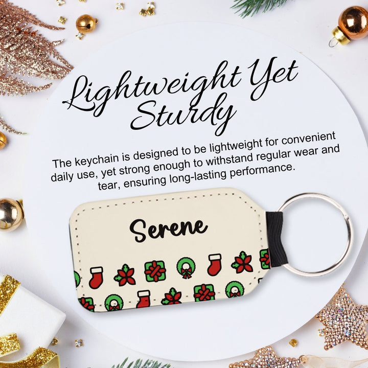 Personalised Leather Keychain | Customize Gifts Name Keychain | Christmas Birthday Bridesmaid Farewell Door Gifts School