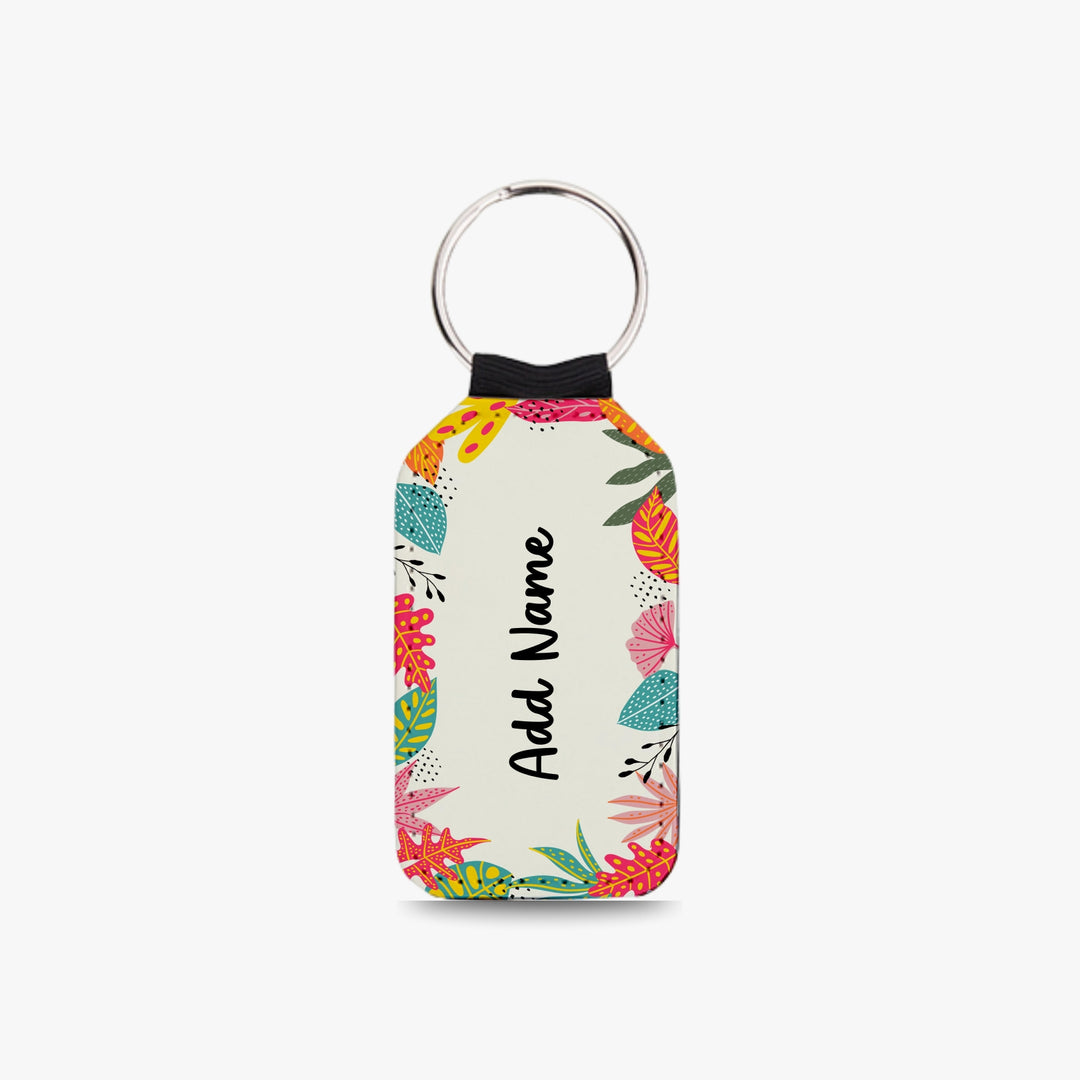 Personalised Vegan Leather Keychain - FL2