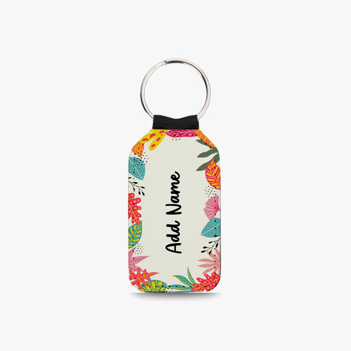 Personalised Vegan Leather Keychain - FL2