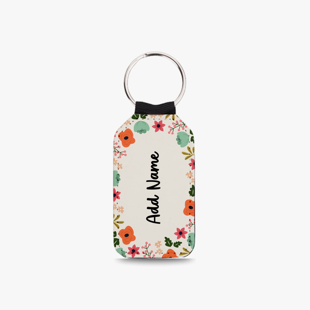 Personalised Vegan Leather Keychain - FL3