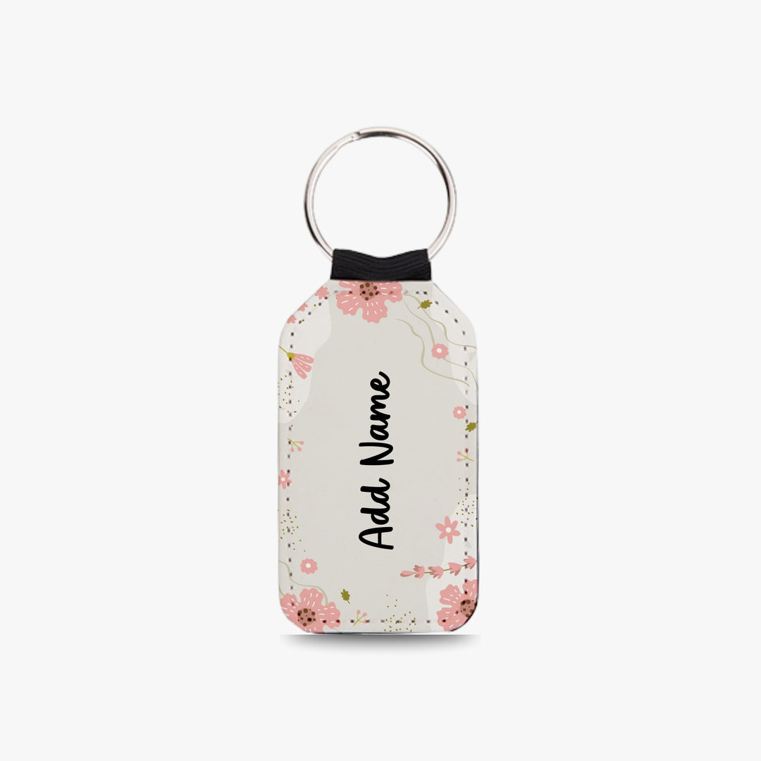Personalised Vegan Leather Keychain - FL4