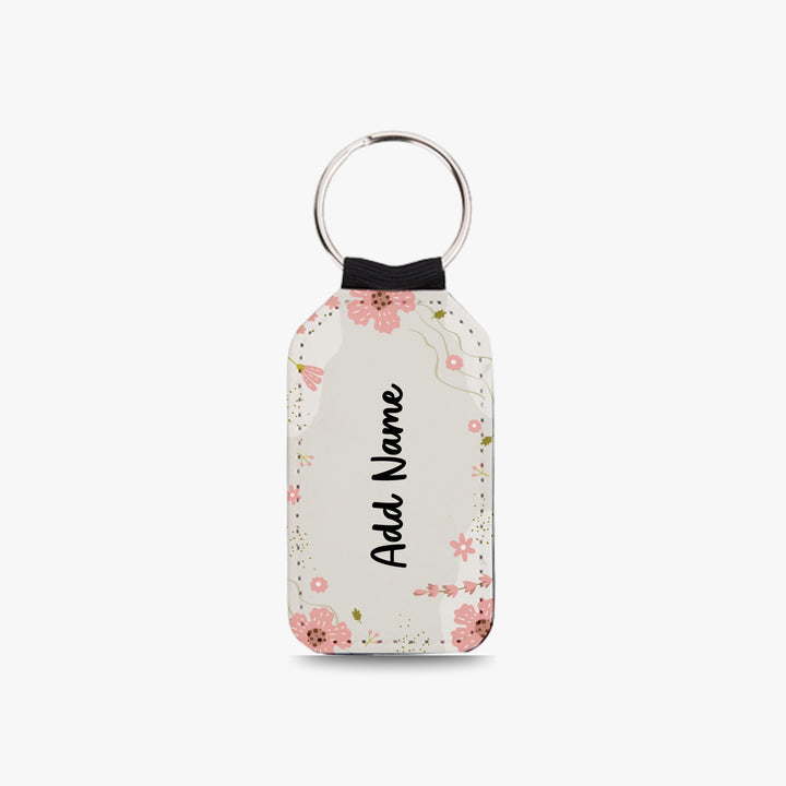 Personalised Vegan Leather Keychain - FL4