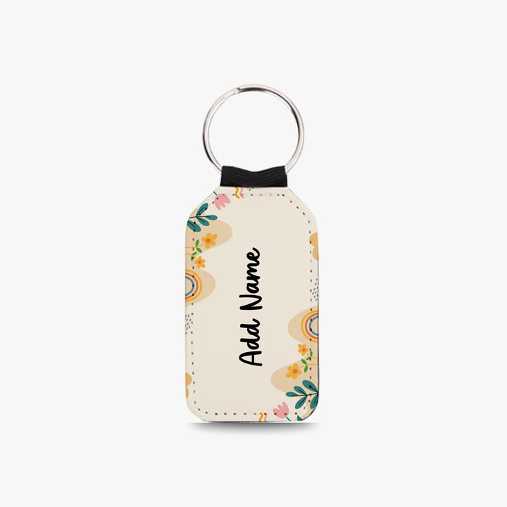 Personalised Vegan Leather Keychain - FL5