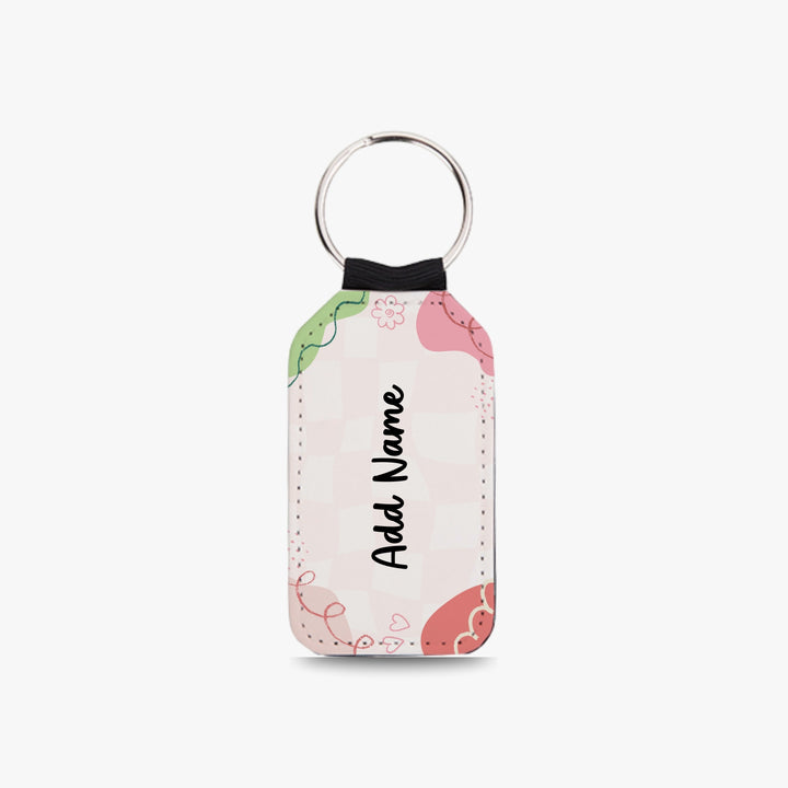 Personalised Vegan Leather Keychain - PT4