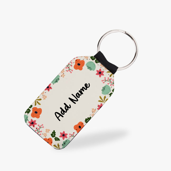 Personalised Vegan Leather Keychain - FL3