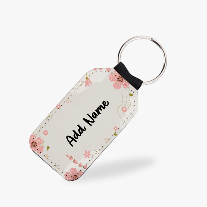 Personalised Vegan Leather Keychain - FL4