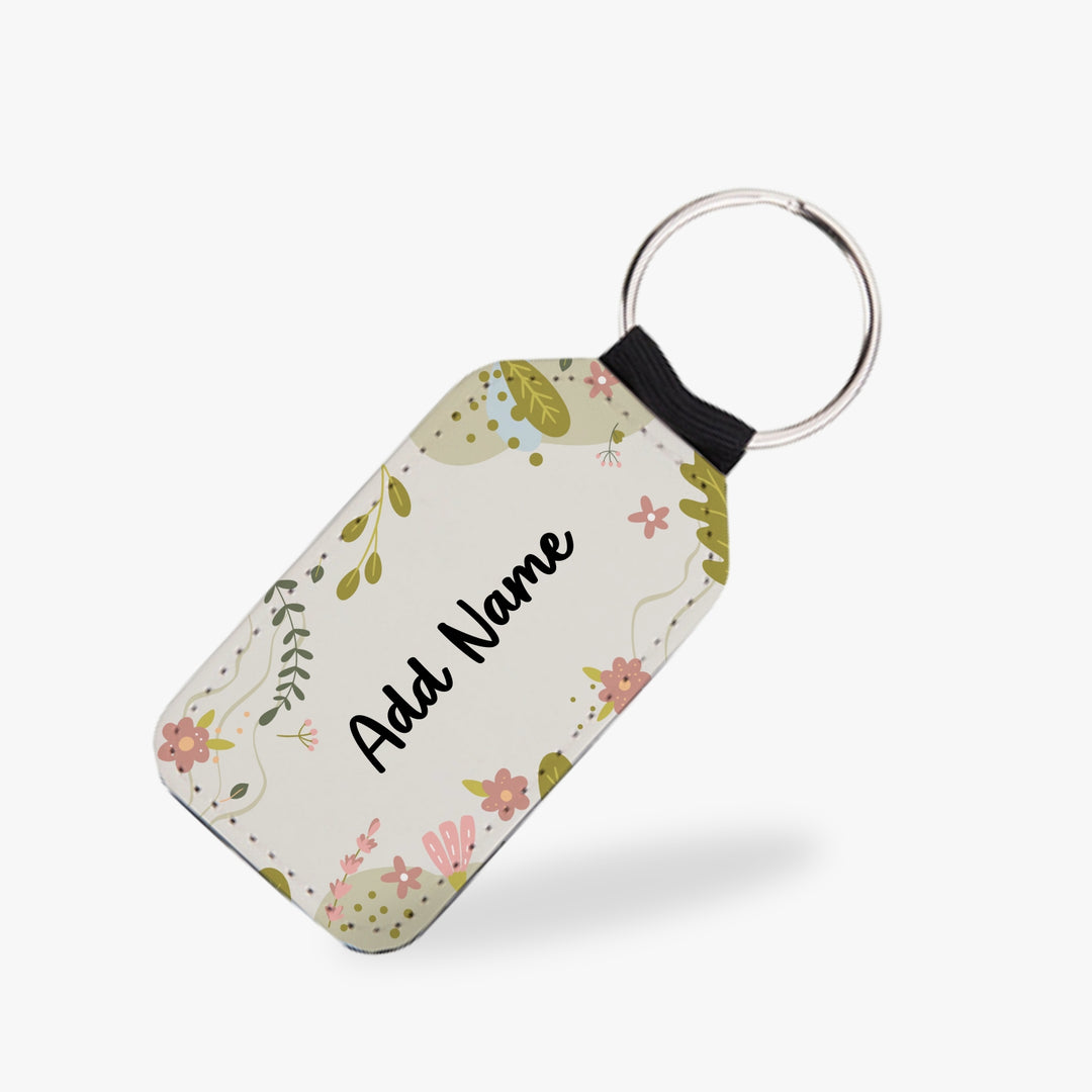 Personalised Vegan Leather Keychain - FL8