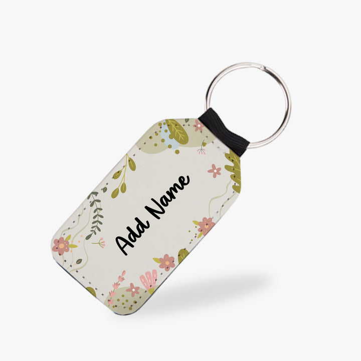 Personalised Vegan Leather Keychain - FL8
