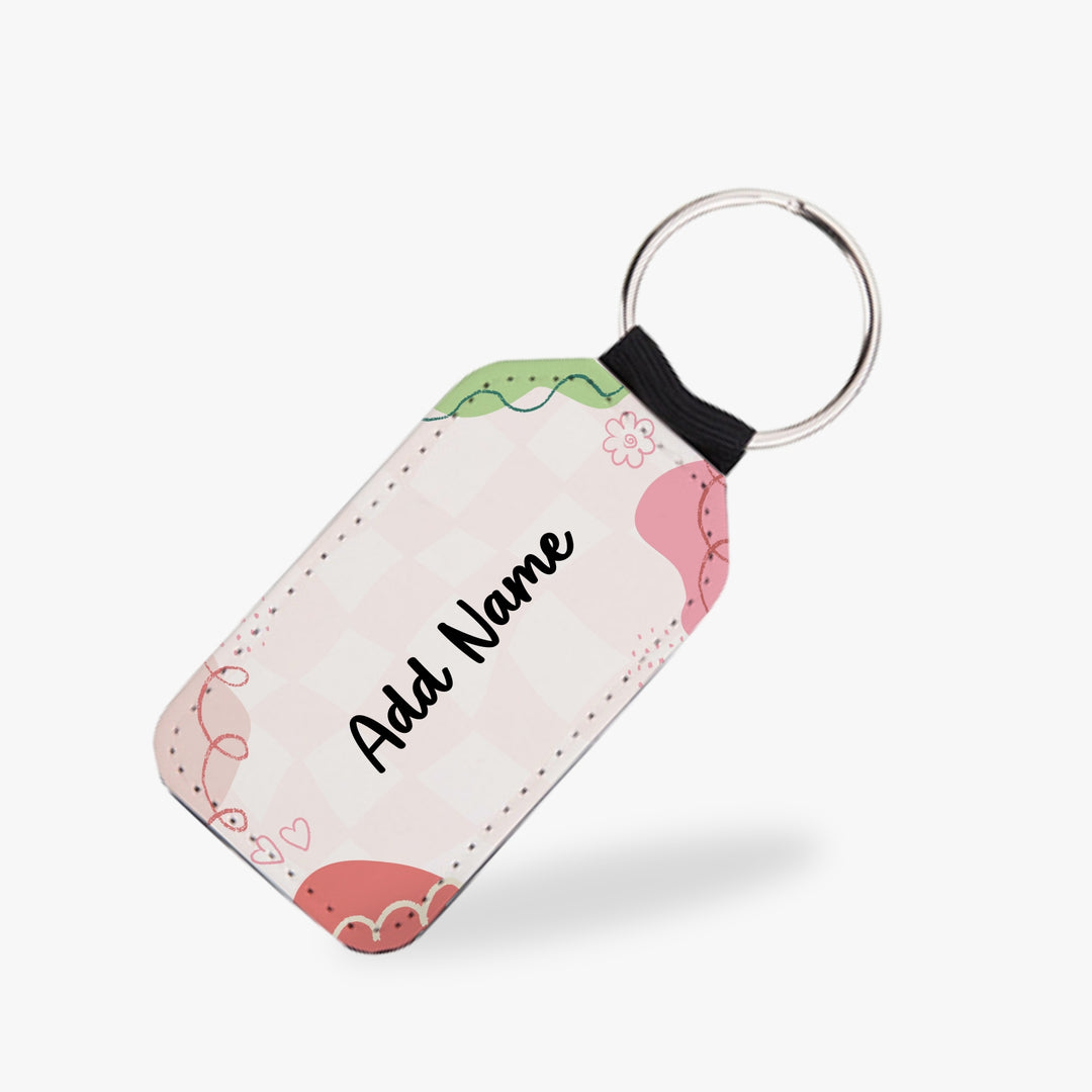 Personalised Vegan Leather Keychain - PT4