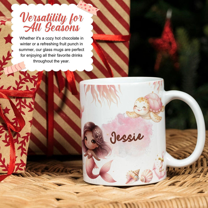 Customised Gift Ceramic Mug 325ML | Watercolor Design Cup | Water Glass Cup | Personalized Gift | Farewell Gifts