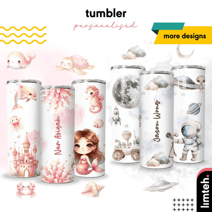 Personalised Tumbler 600ml | Children's design | Thermal Stainless Steel Water Bottle | Christmas Gifts | Customised Gift