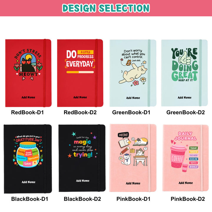 Personalised Design Notebook | Customised A5 Notebook | Customized Lined Notebook Planner Gift