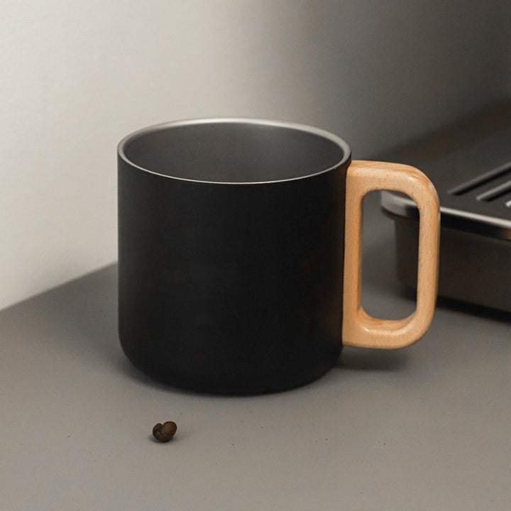 Personalised Wood Handle Mug Insulated Mug Cup | Customised gift | Farewell Christmas Gifts
