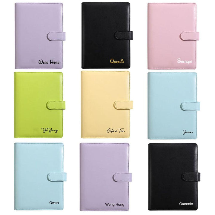 Personalised A5 Leather Journal Loose Leaf Ring Notebook Planner