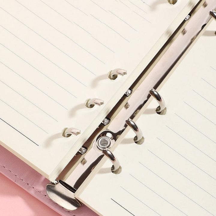 Personalised A5 Leather Journal Loose Leaf Ring Notebook Planner