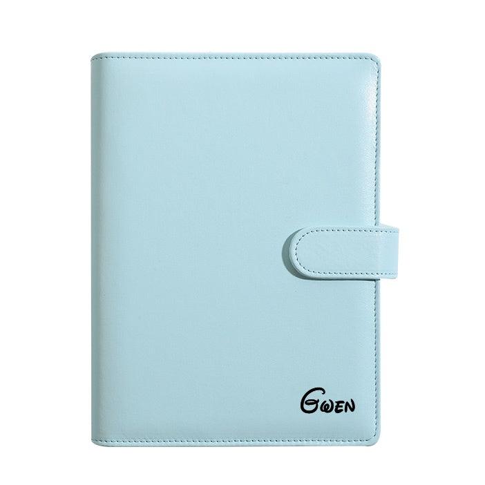 Personalised A5 Leather Journal Loose Leaf Ring Notebook Planner