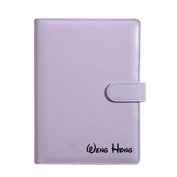 Personalised A5 Leather Journal Loose Leaf Ring Notebook Planner
