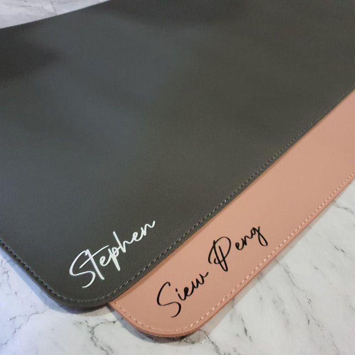 Personalised 30x80CM Large Mouse Pad | Premium Leather Mousepad | XXL Mousepad | Table Mat