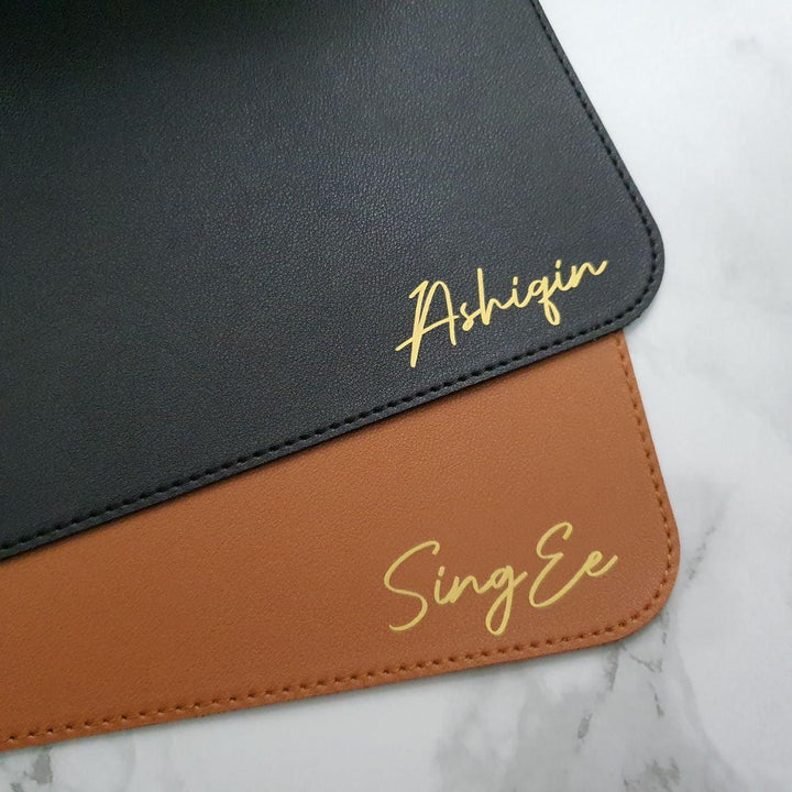 Personalised 30x80CM Large Mouse Pad | Premium Leather Mousepad | XXL Mousepad | Table Mat