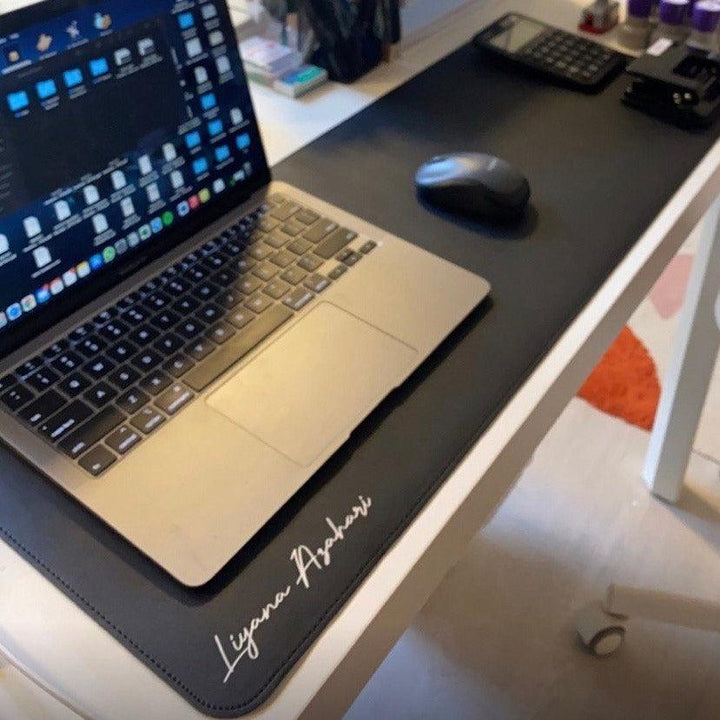 Personalised 30x80CM Large Mouse Pad | Premium Leather Mousepad | XXL Mousepad | Table Mat