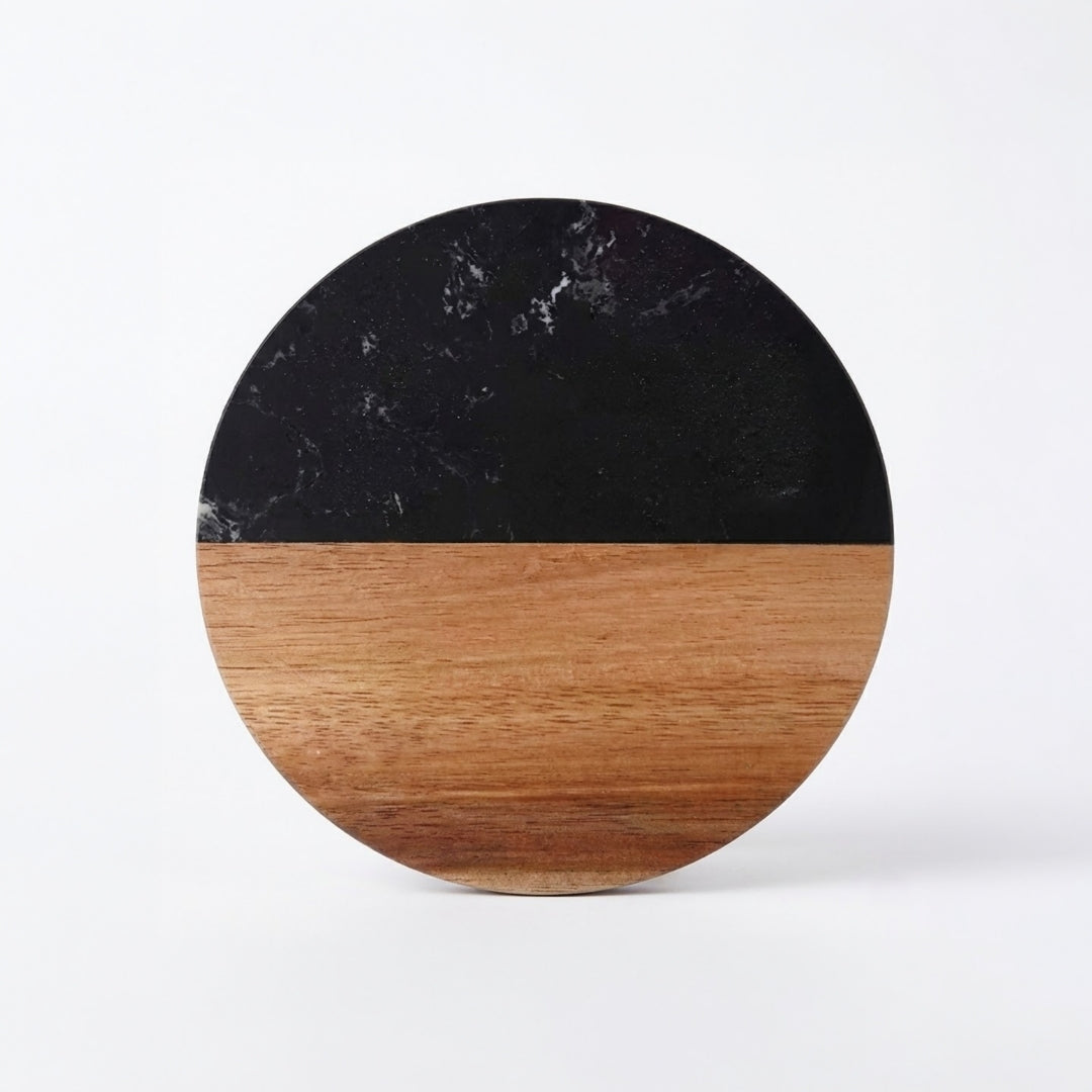 Personalised Marble Wood Coaster with Name| Customised Gift | Door Gift | Farewell Gift | Xmas Gift