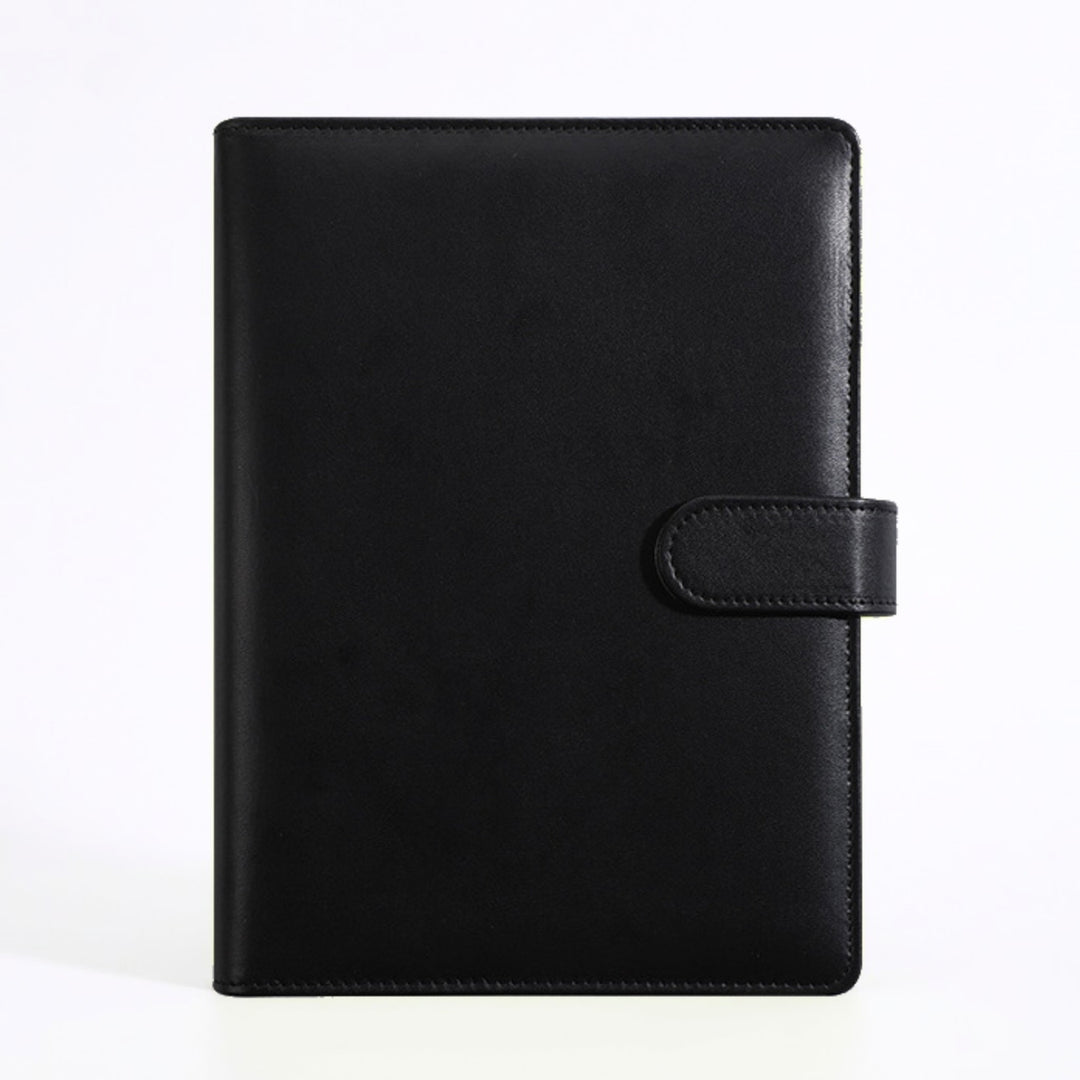 Personalised A5 Leather Journal Loose Leaf Ring Notebook Planner
