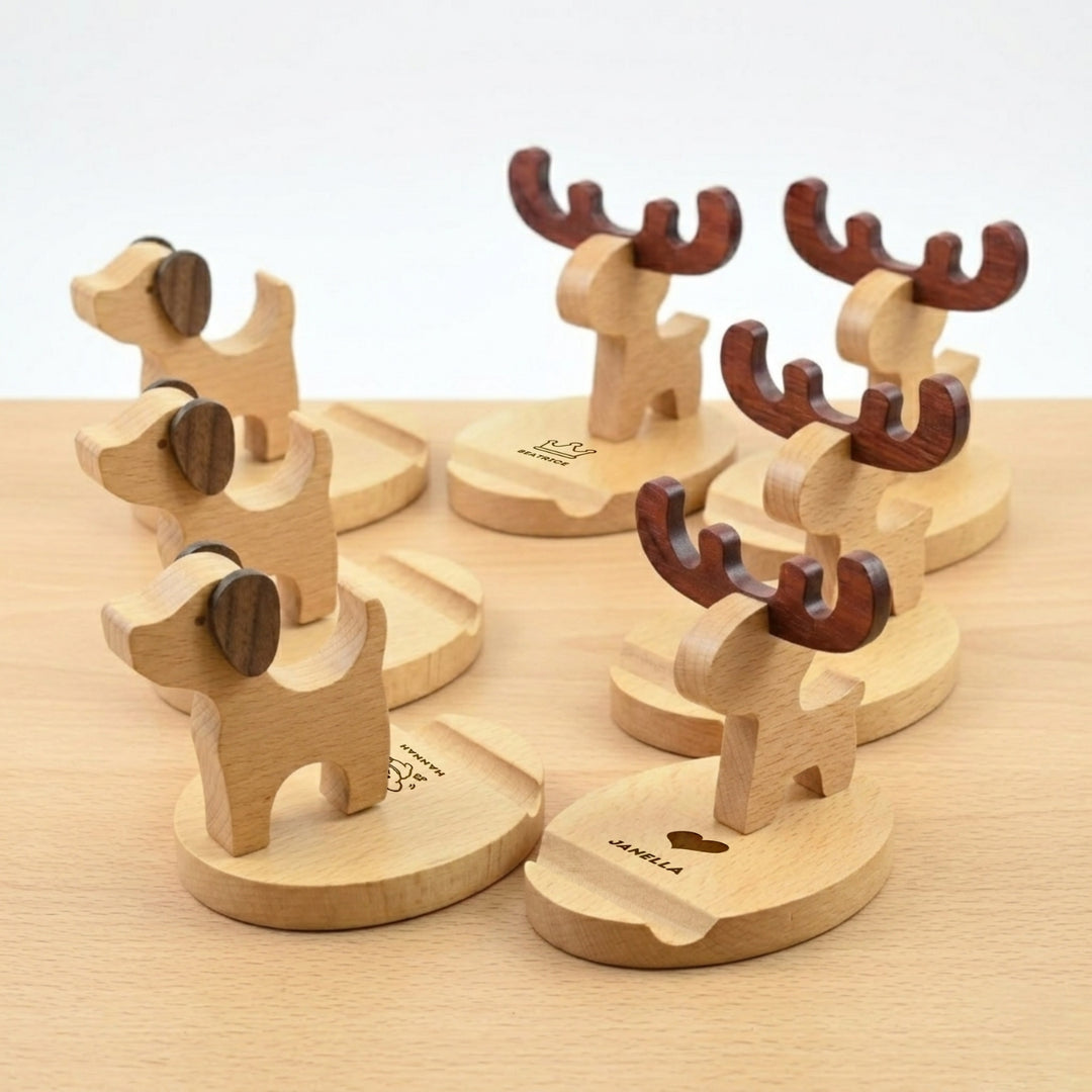 Personalised wood handphone stand Customised phone holder  | Farewell Gifts |  Christmas Gift  Xmas gift | Customised gift