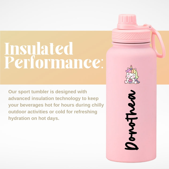 Personalised 1000ml Sport Tumbler | Thermal flask | Water Bottle | Customised gift | Christmas Gifts | Farewell Gifts