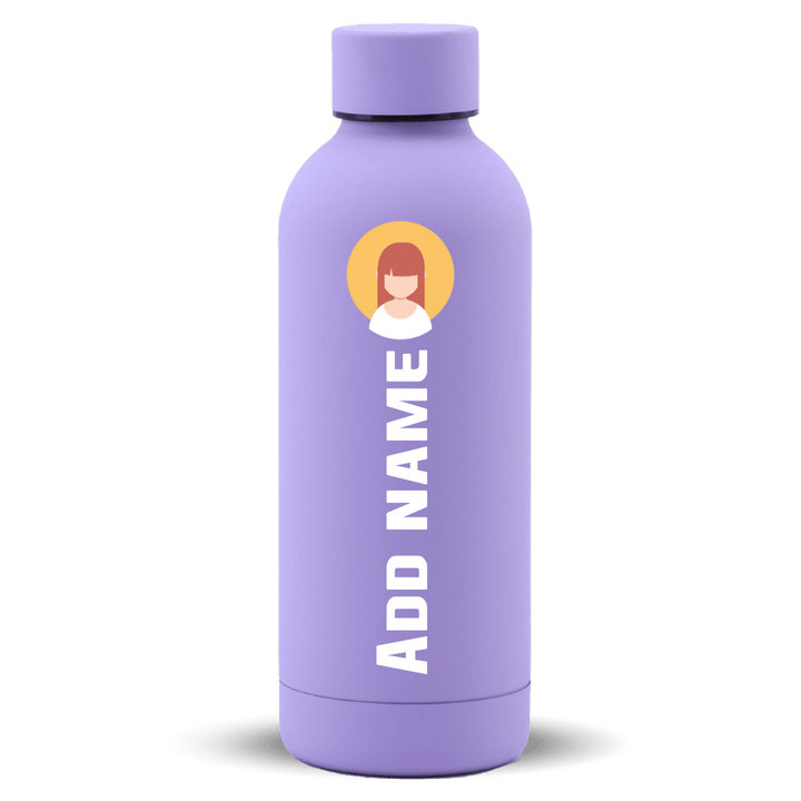 [Portrait Vector Series] Mizu Thermos tumbler bottle | Stainless Steel Water Bottle 500ml - Purple