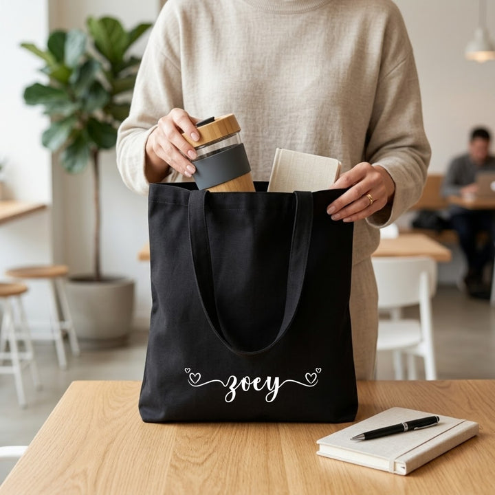 Personalised Tote Bag with name/initial | Shopping Bag | Canvas Bag