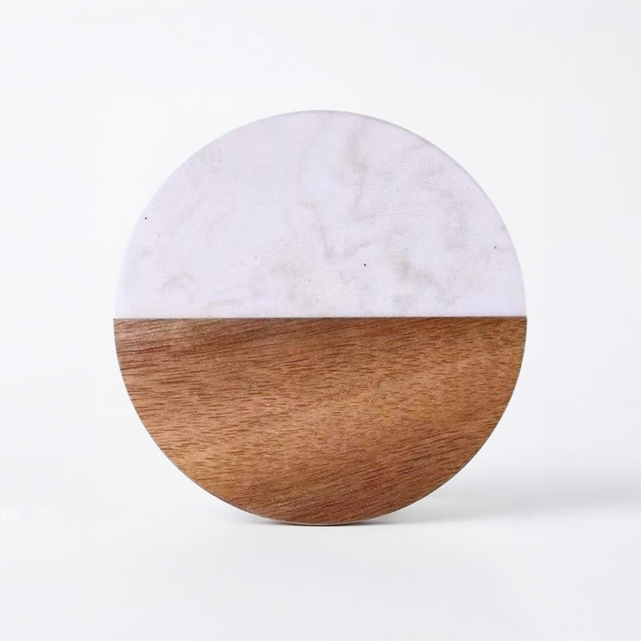 Personalised Marble Wood Coaster with Name| Customised Gift | Door Gift | Farewell Gift | Xmas Gift