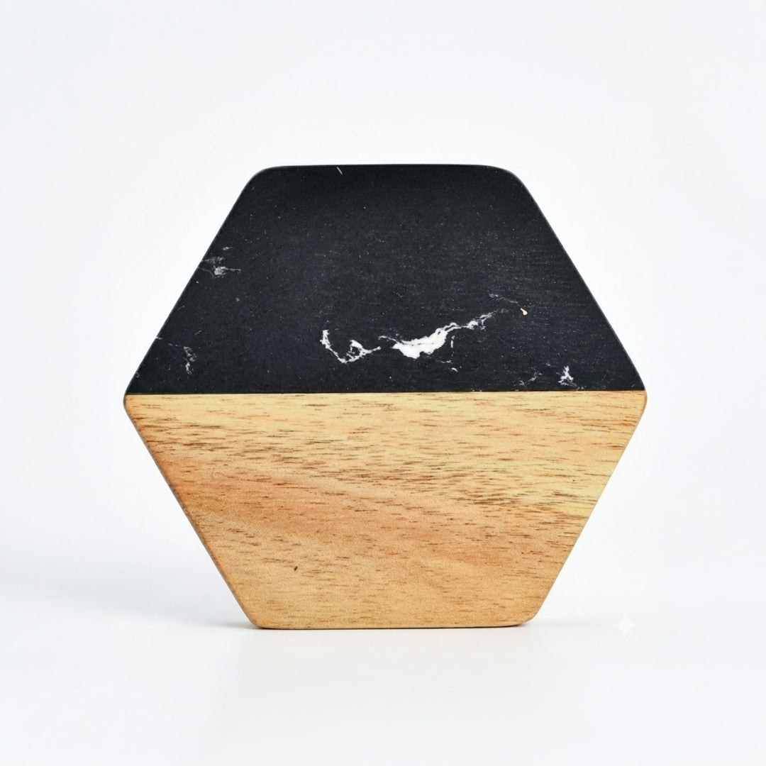 Personalised Marble Wood Coaster with Name| Customised Gift | Door Gift | Farewell Gift | Xmas Gift