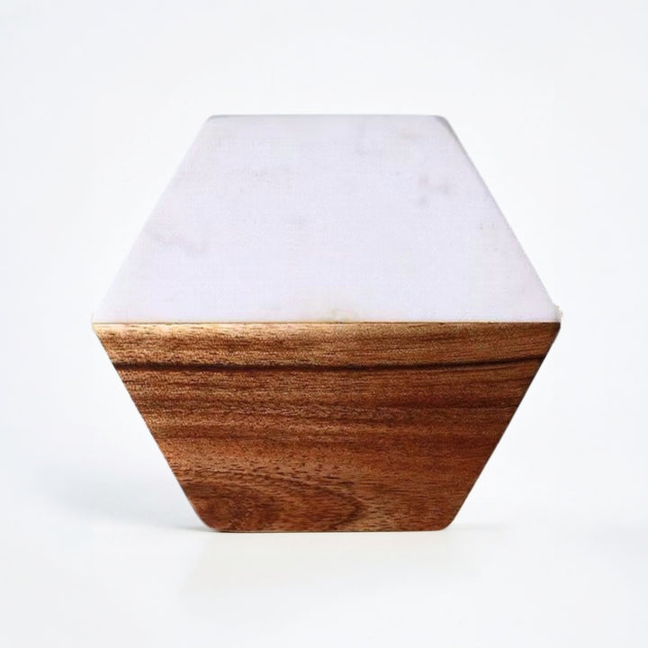 Personalised Marble Wood Coaster with Name| Customised Gift | Door Gift | Farewell Gift | Xmas Gift