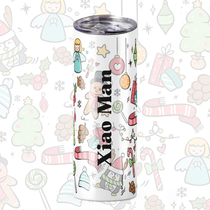 Personalised Skinny Tumbler 600ml | Thermal Stainless Steel Water Bottle | Christmas Gifts | Customised Gift | Birthday