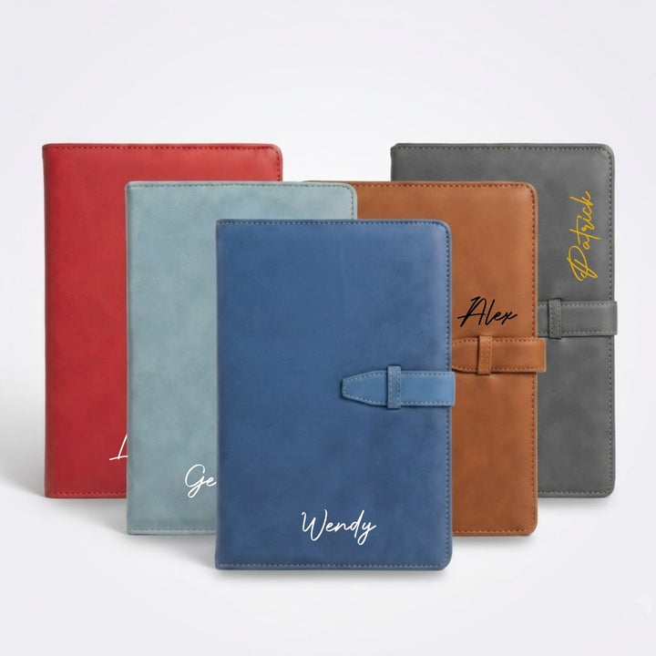 Personalised A5 Leather Notebook Journal Dairy Monogram with initials Name