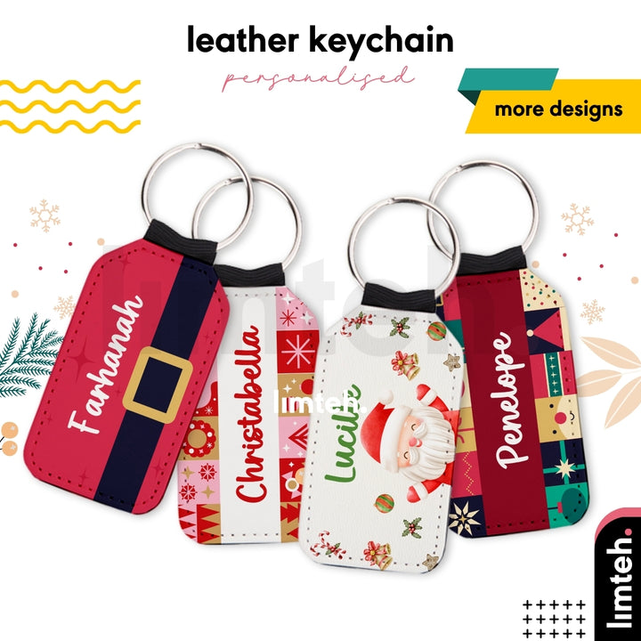 Personalised Leather Keychain | Customize Gifts Name Keychain | Christmas Birthday Bridesmaid Farewell Door Gifts School