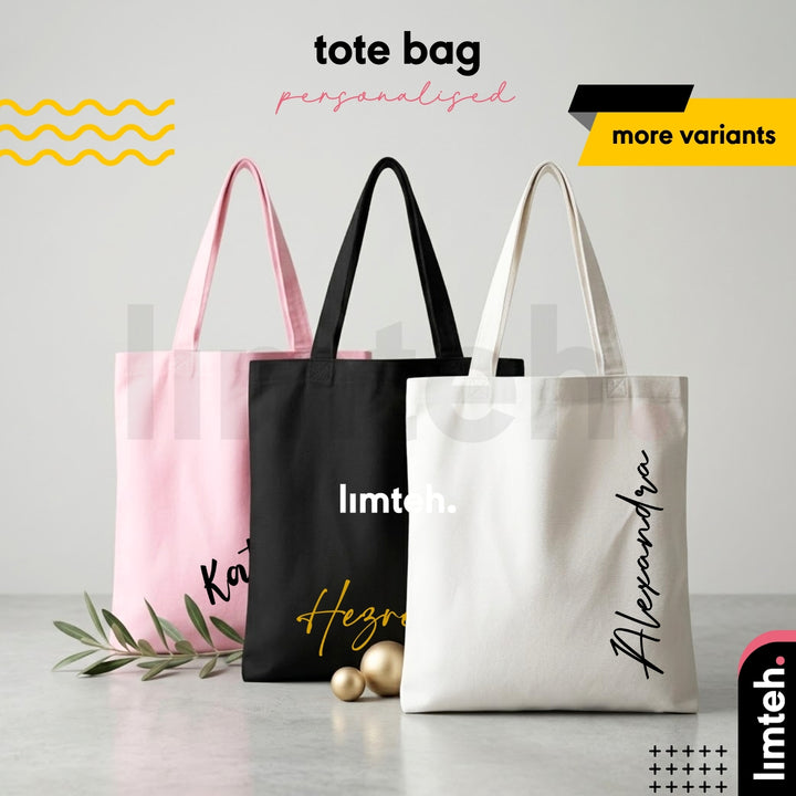 Personalised Tote Bag with name/initial | Shopping Bag | Canvas Bag