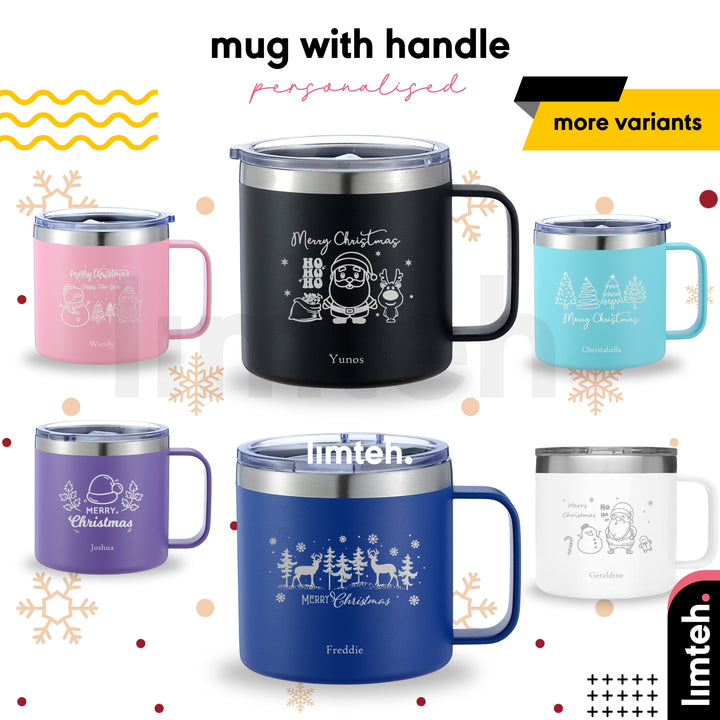 Personalised Gift 400ML Mug | Stainless Steel Coffee Mug Insulated Mug | Customised gift | Christmas Gifts | LIMTEH
