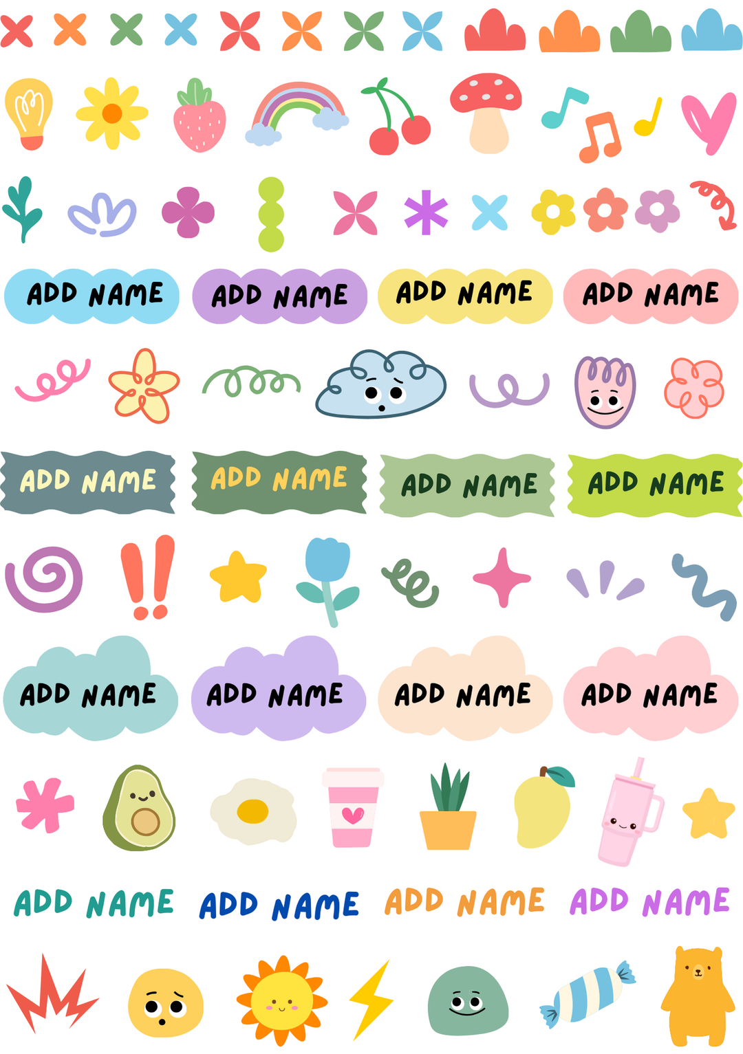 Personalised UV DTF Stickers | Name Label