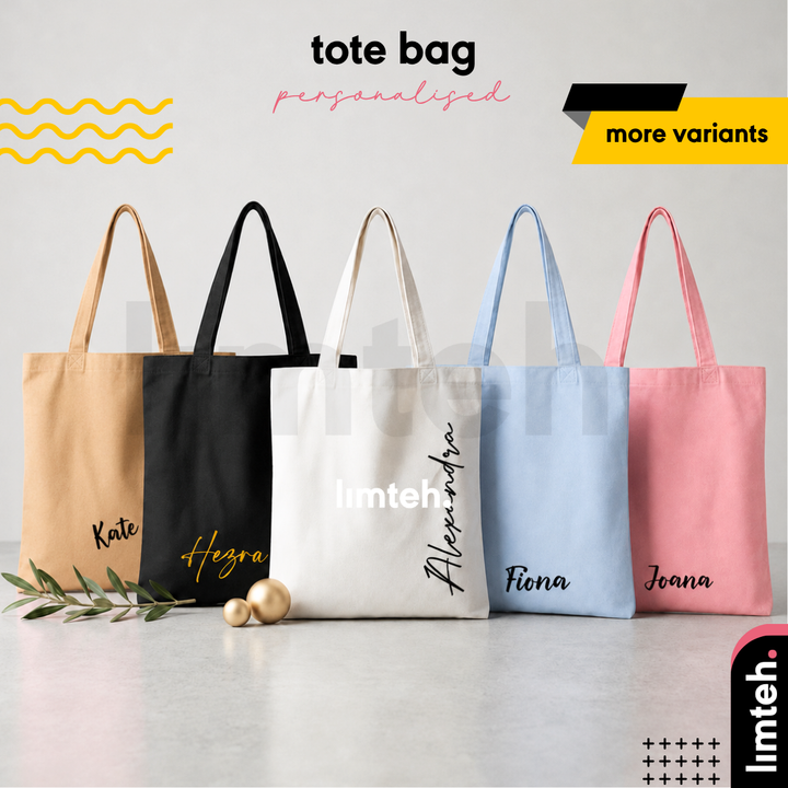 Personalised Tote Bag with name/initial | Shopping Bag | Canvas Bag