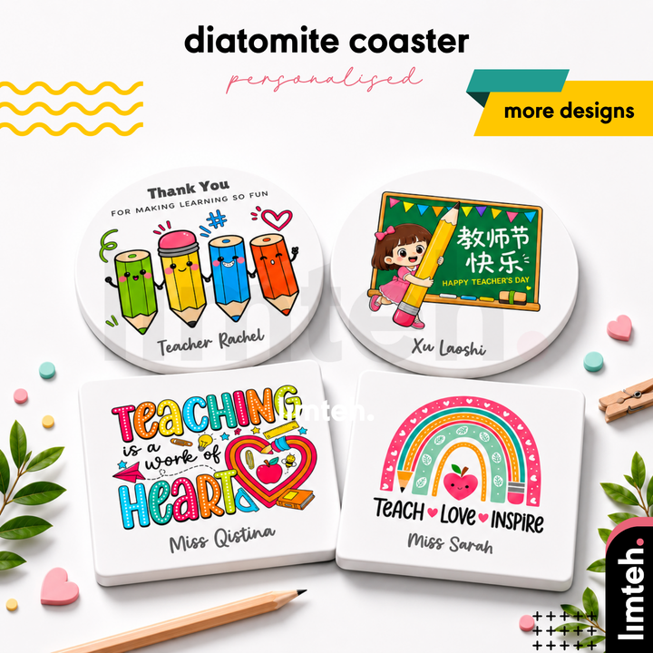 Personalised Coaster | Gift With Name | Occasions Gift | Teacher day gift | Father day gift | Christmas Gift | LIMTEH
