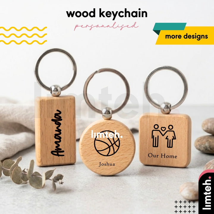 Personalised Wooden Custom Keychain | Custom Name Keychain | Customised Gift | Engraving Gift Keychain  Valentines Gift