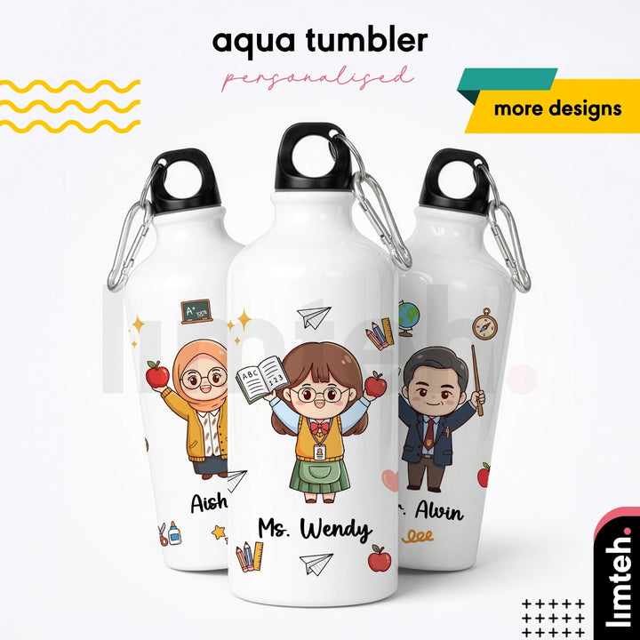 Personalised 500ml Aqua Mug| Water Bottle | Customised gift | Christmas Gifts | Graduation Gifts 