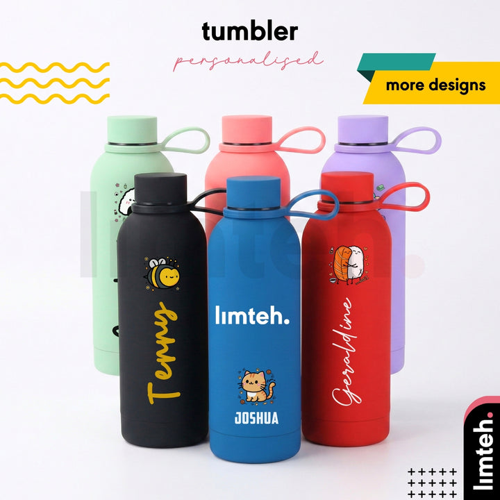 Personalised Tumbler | Thermal Stainless Steel Water Bottle 500ml | Christmas Gifts | Farewell Gifts | Birthday Gifts